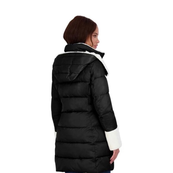 Tahari black and white puffer jacket - Picture 3 of 3